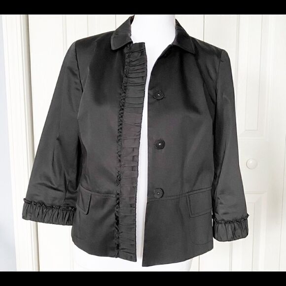Talbots Black 3/4 Sleeve Blazer Size 6P - Picture 1 of 10